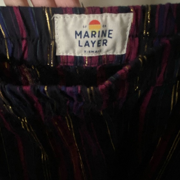 Marine Layer Women’s XS Purple, pink, gold striped pants - Picture 7 of 8